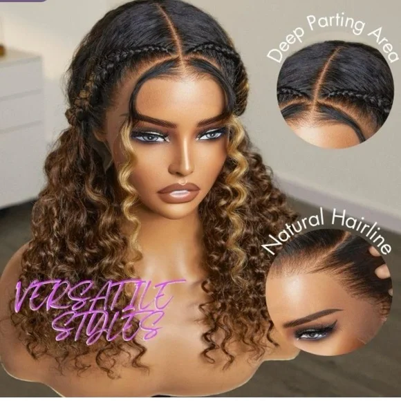 18” Pre-Max 2.0 Wig/Nature Max Highlights Color/Deep Wave/Glueless 13x6 Frontal🔥 - Picture 2 of 16